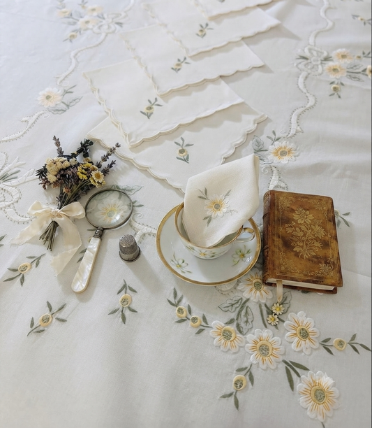 TOVAGLIA RETTANGOLARE MISTO LINO E COTONE BIANCO RICAMO A MANO PUNTO PIENO CM 170x270 (MGML)