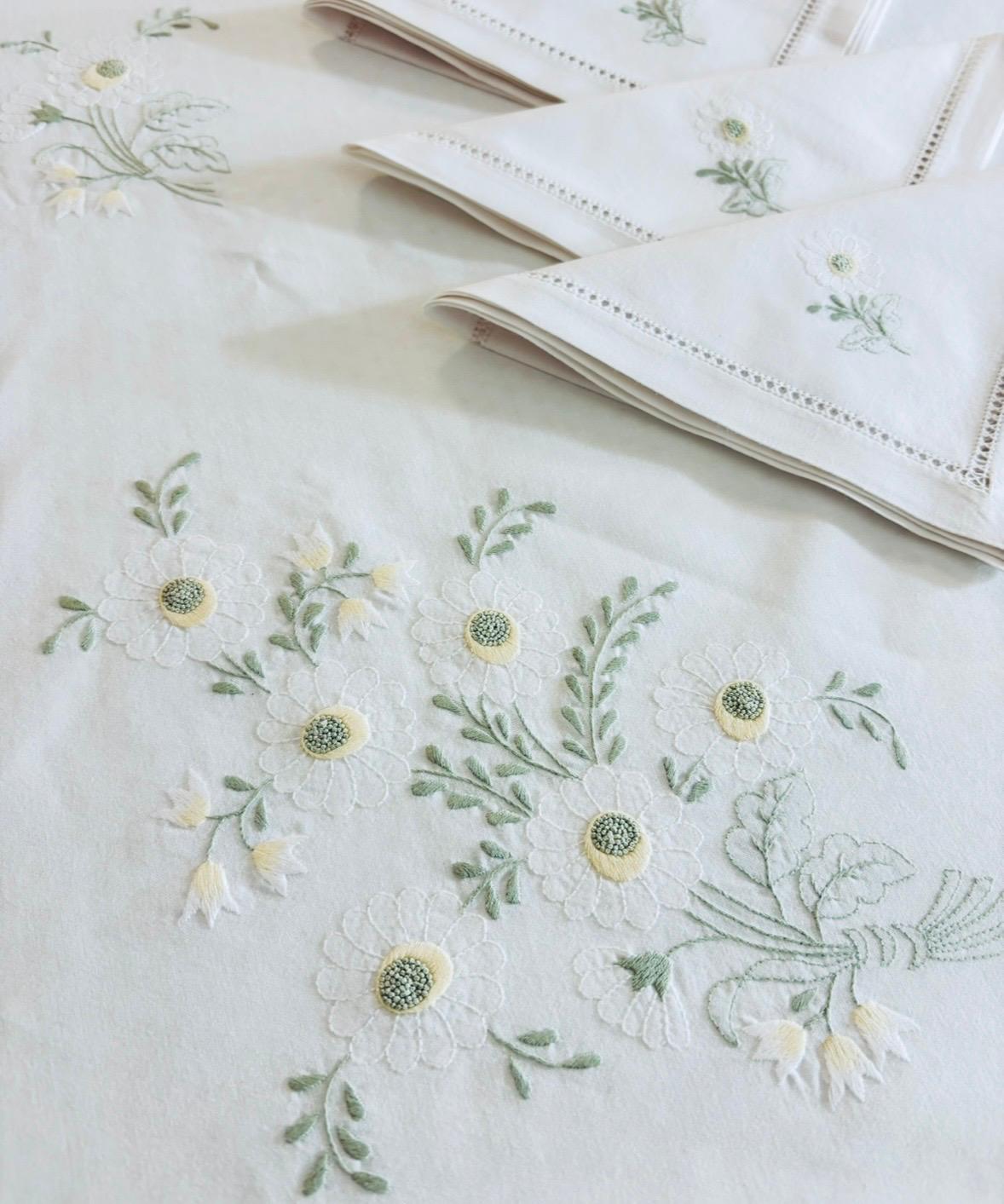 TOVAGLIA RETTANGOLARE PURO COTONE BIANCO RICAMO A MANO PUNTO PIENO CM 170x270  (CML)