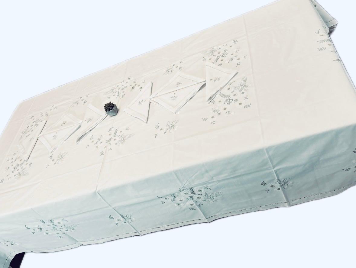 TOVAGLIA RETTANGOLARE PURO COTONE BIANCO RICAMO A MANO PUNTO PIENO CM 170x270  (CML)
