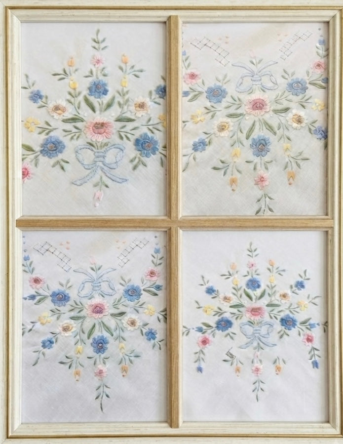 TOVAGLIA RETTANGOLARE PURO LINO BIANCO RICAMO A MANO PUNTO PIENO CM 160x280 (PV)