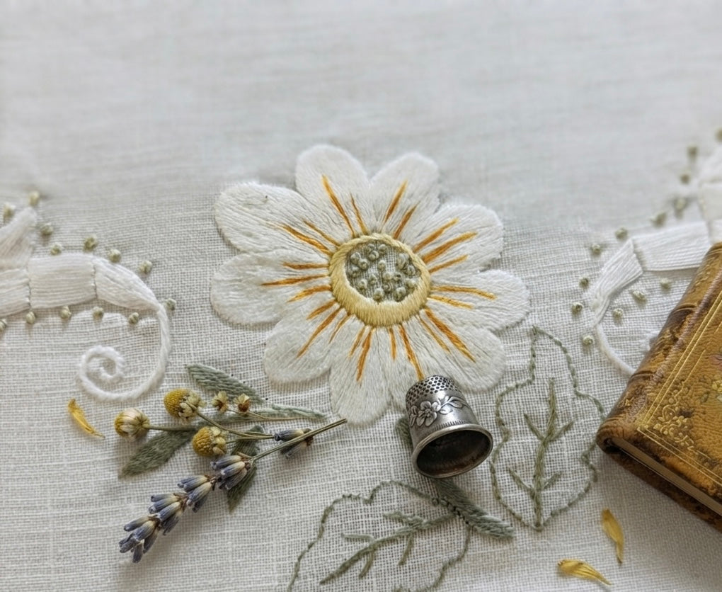 TOVAGLIA RETTANGOLARE MISTO LINO E COTONE BIANCO RICAMO A MANO PUNTO PIENO CM 170x270 (MGML)