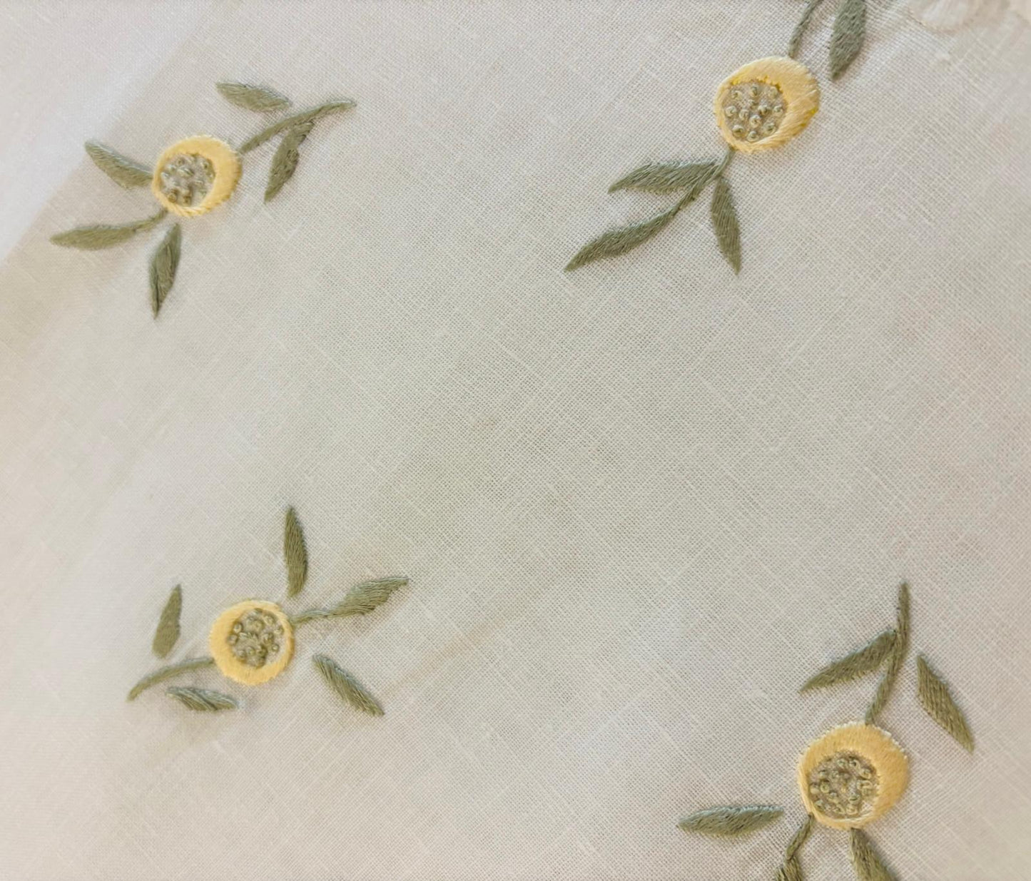 TOVAGLIA RETTANGOLARE MISTO LINO E COTONE BIANCO RICAMO A MANO PUNTO PIENO CM 170x270 (MGML)