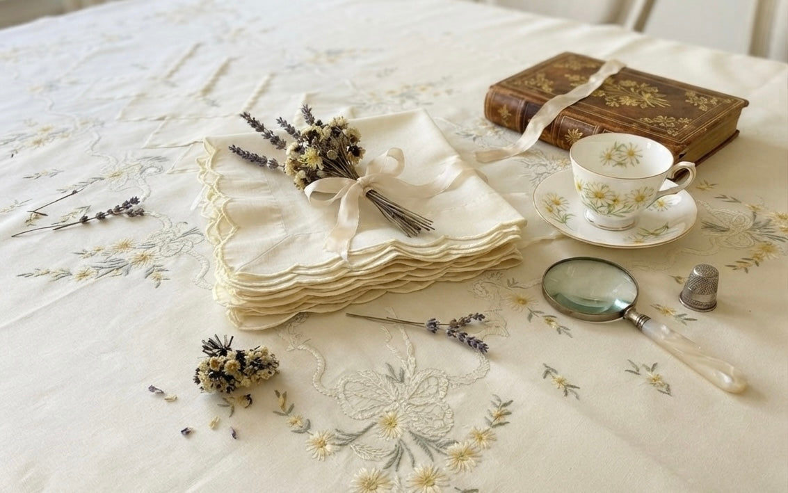 TOVAGLIA RETTANGOLARE MISTO LINO E COTONE BIANCO RICAMO A MANO PUNTO PIENO CM 170x270 (MGML)