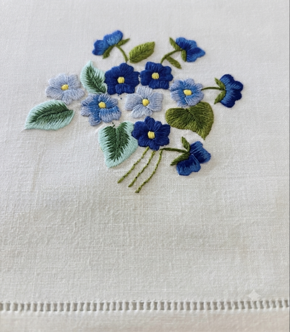 TOVAGLIA QUADRATA PURO COTONE BIANCO RICAMO A MANO PUNTO PIENO CM 180x180 (BQ)