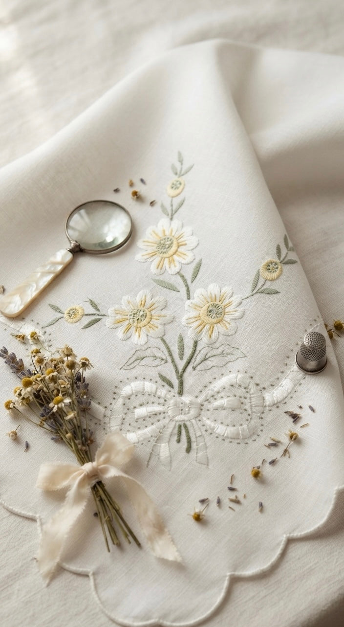 TOVAGLIA RETTANGOLARE MISTO LINO E COTONE BIANCO RICAMO A MANO PUNTO PIENO CM 170x270 (MGML)